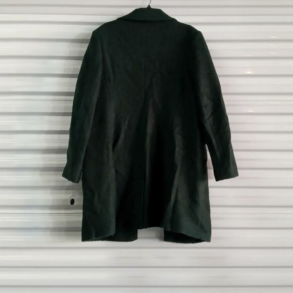 Sam Edelman Womens Wool Coat Plus XXL Green Winter Overcoat Button Front Grunge - Picture 2 of 9